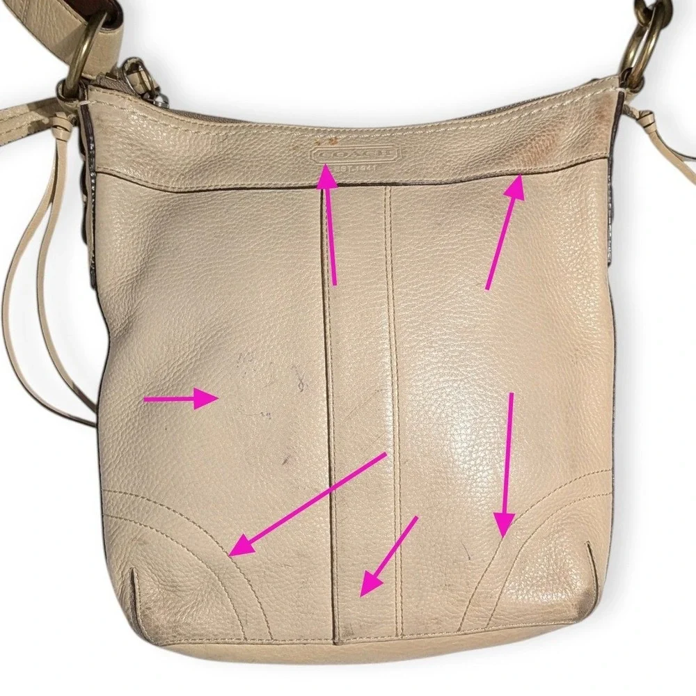 Coach Legacy Slim Duffle Crossbody Bag Tan Leather‎ Folding Strap Y2K Vintage
